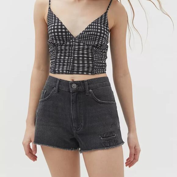Urban Outfitters BDG Mid Rise Essential Cutoff Jean Shorts Distressed Womens 30 - Picture 1 of 10